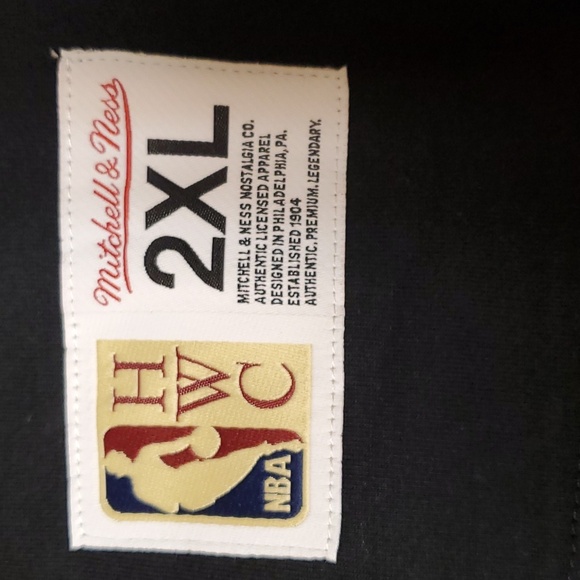 MITCHELL & NESS NBA premium vintage Allen iverson tee Black 2XL - Picture 13 of 16